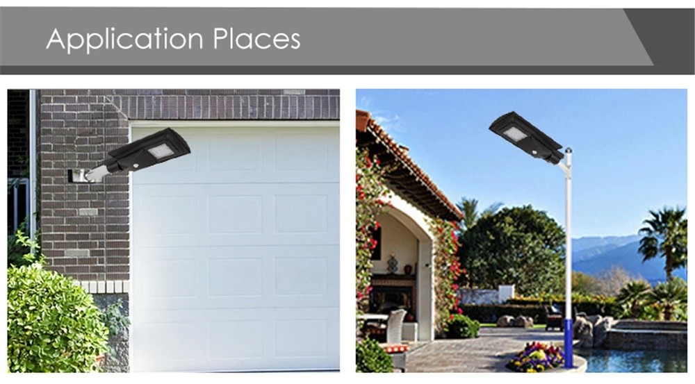 Water Resistant Integrated Solar Light Street Lamp With Motion Sensor