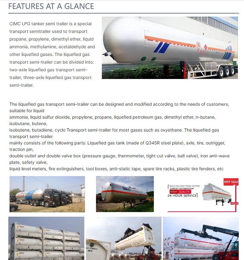 High Safety LPG Tank Semi Trailer For Secure And Efficient Transportation Of Liquefied Petroleum Gas