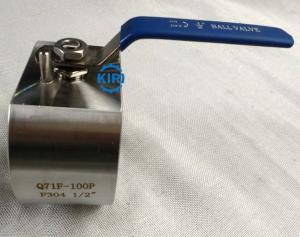 China Wafer End Forged Steel Ball Valve DN15 - DN50 Size Wafer Ball Valve Long Service Life wholesale