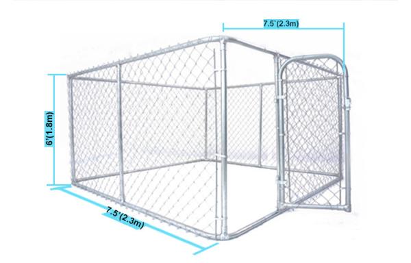 Metal Outdoor Portable Dog Kennels Outside Dog Kennels 2.3mm Diameter