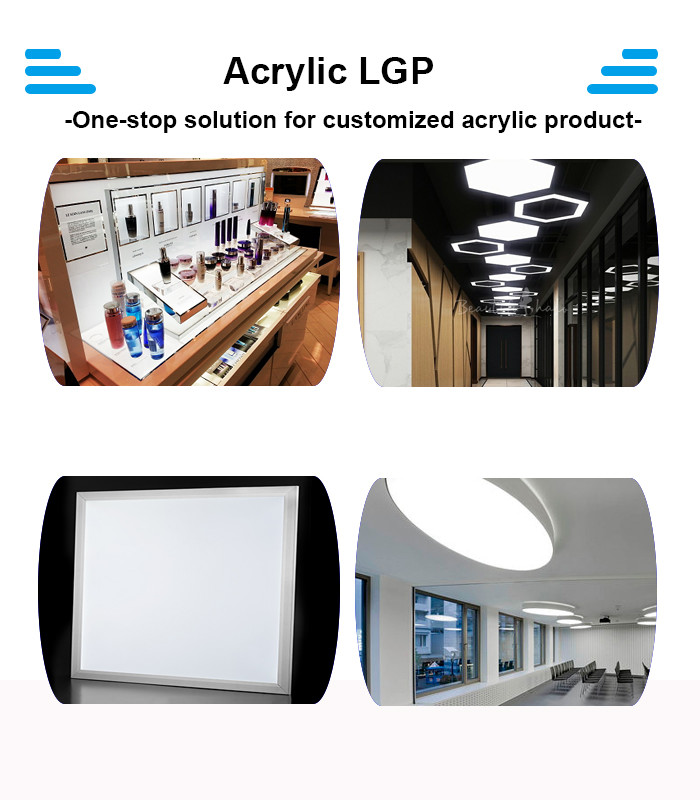 Transparent LGP Acrylic Sheet LED Panel Large Size Plexiglass Sheets