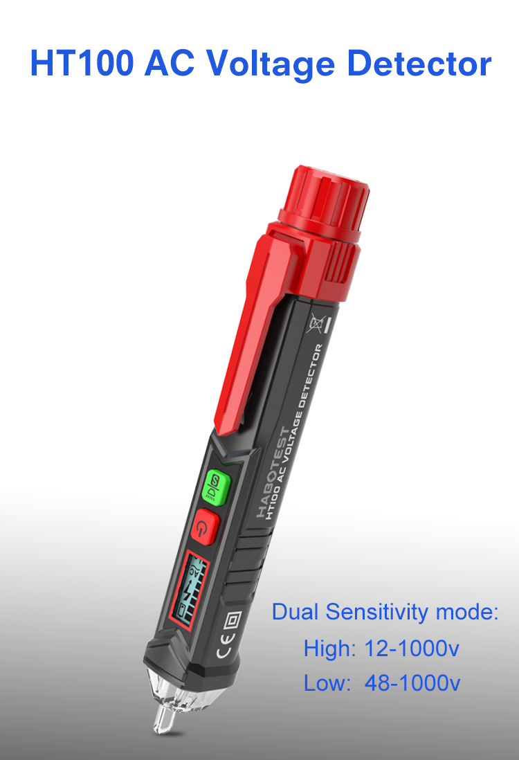 Non Contact Electrical Tester Pen , Non Contact Voltage Tester Pen With LCD Display
