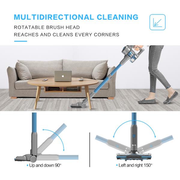 Handheld Cordless Vacuum Cleaner Powerful Suction Cordless For Hard Floor