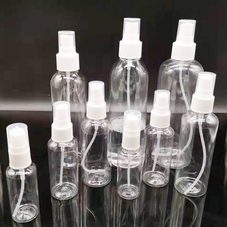 PET Empty Plastic Mist Spray Botle clear Perfume alcohol Refillable Plastic Spray Bottles with Fine Mist Sprayer Pump