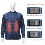 Sheerfond Heated Long Sleeve Shirt , Flannel Heated Thermal Underwear Odm