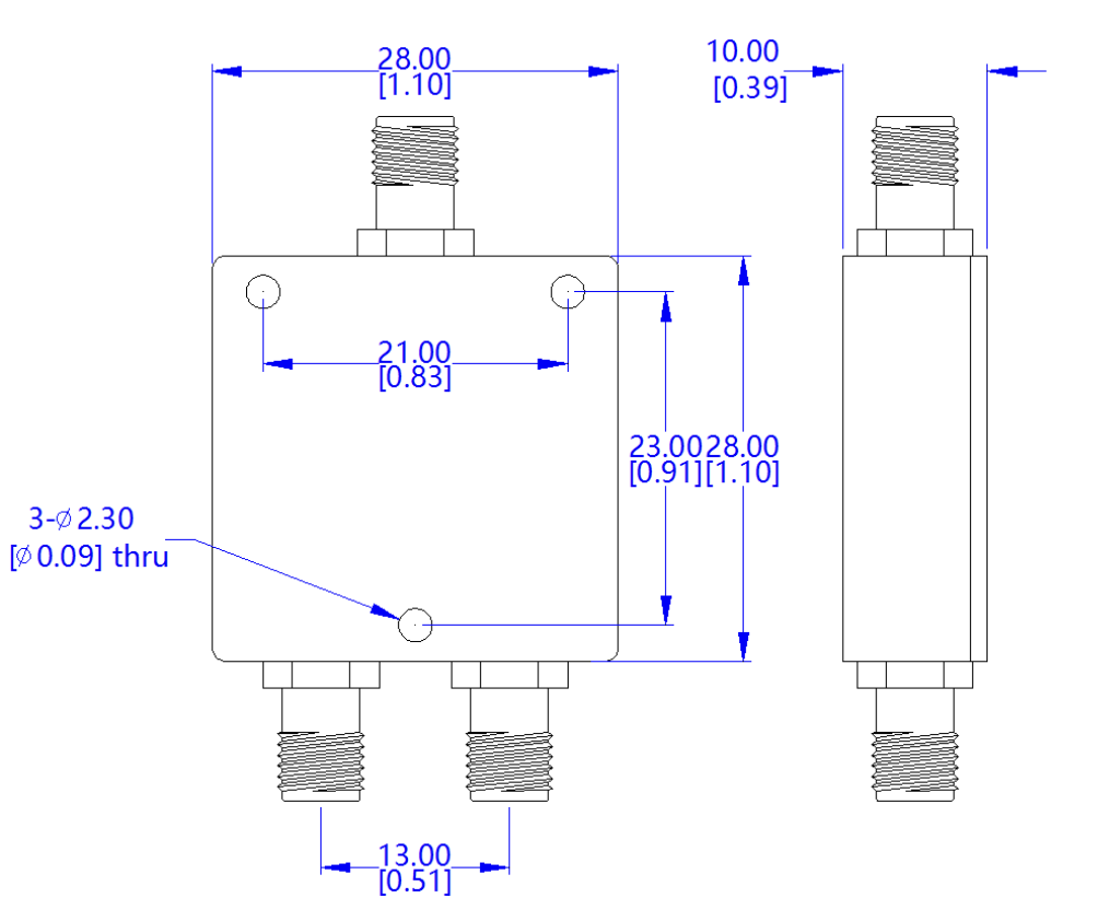 1 to 3.5 GHz 20 Watts LT-PD Series 2-Way Power Divider