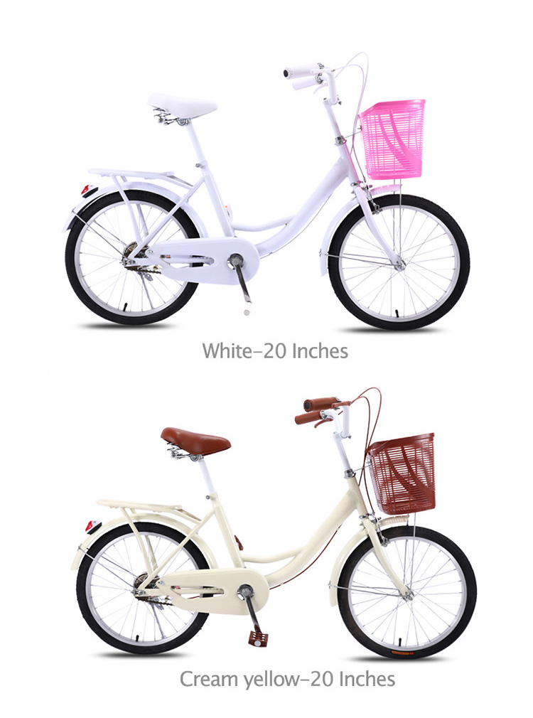 OEM/ODM Utility Bicycle 20/24 Inches Ladies Bike With Basket Single Speed / 6 Speed