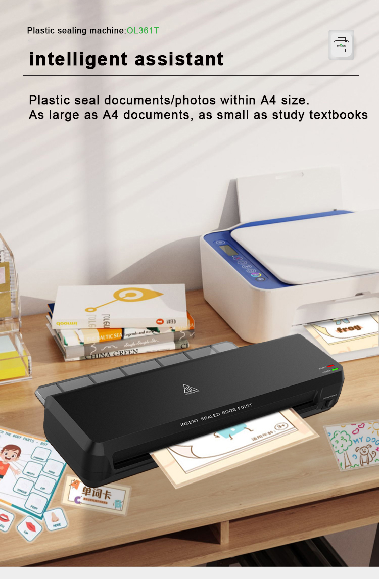 230V Type Home Office 2 Roller Quick Warm Up Hot Press A4 Paper Photo Laminating Machine