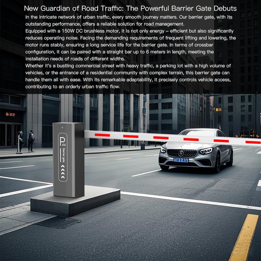 1-6m Automatic Boom Parking Barrier Gate For Vehicle Traffic Control