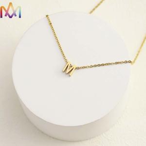 China No Allergic Initial Alphabet Womens Engraved Necklace wholesale