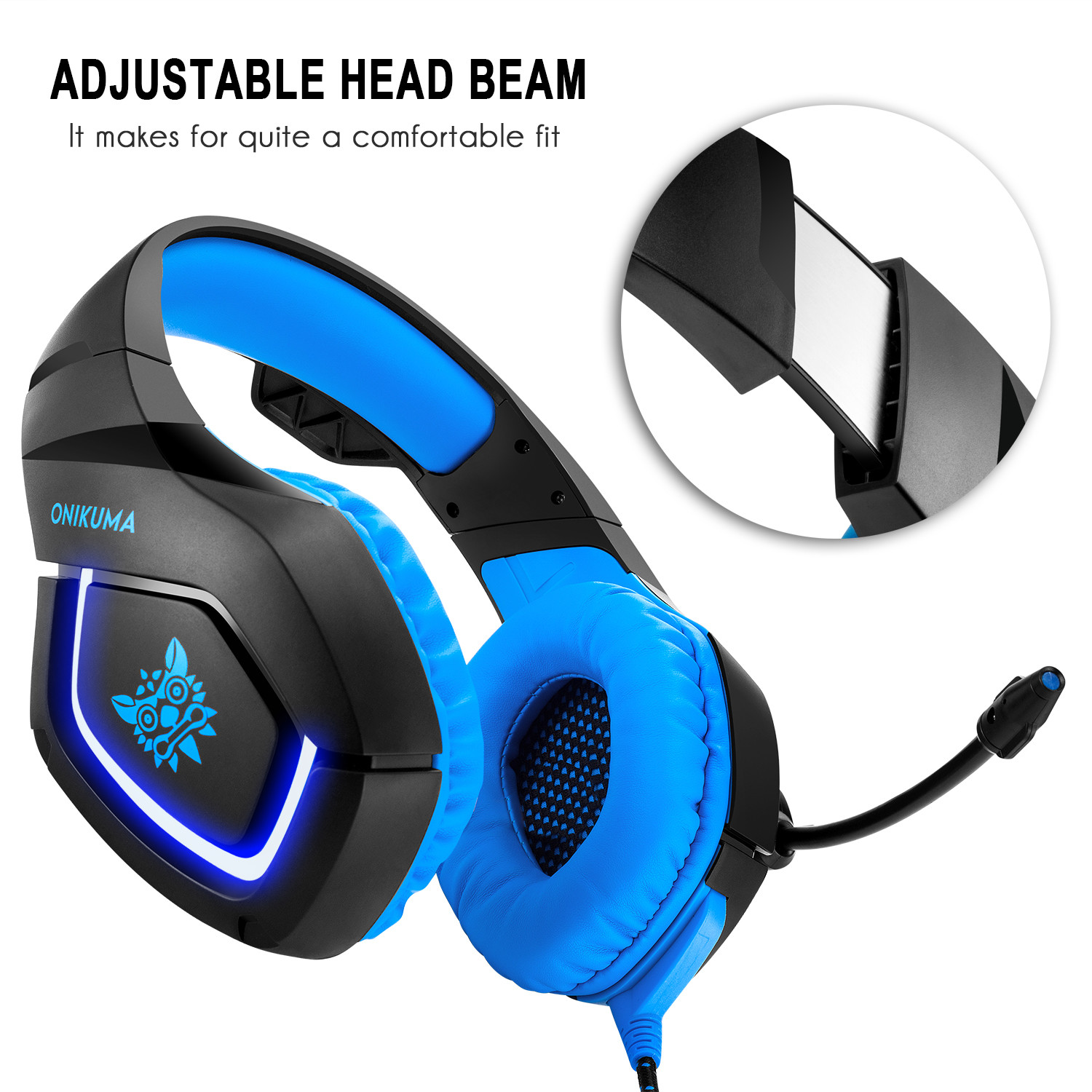 32ohm 2.2m Onikuma K1b Noise Cancelling PC Headset