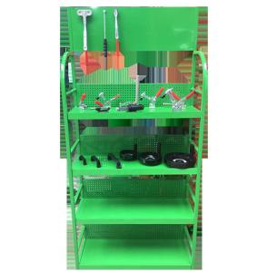China Custom shelving supermarket Car Accessories Display Rack Green Yellow White wholesale