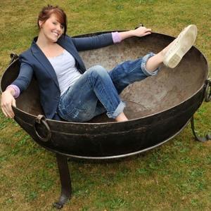 China Customized Round Large Steel Fire Pit SGS Standard For Picnic wholesale
