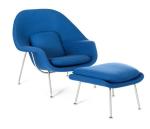 Modern Fiberglass Womb Chair Fabric Rocking Lounger Chair