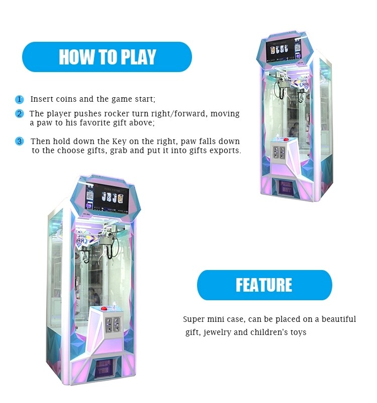 Luxurious Toy Coin Operated Claw Crane Machine 12 Months Warranty