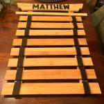 Pinewood Martial Arts Belt Display Rack Wall Mounted Bamboo Karate Belt Display