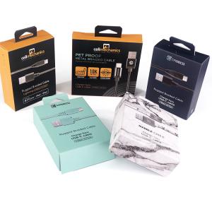 China USB Cable Tempered Glass Packing Box 75mm*30mm*100mm wholesale