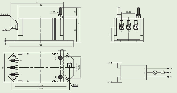 12kV Magnetic Modulation 4500V Voltage Measuring Transducers