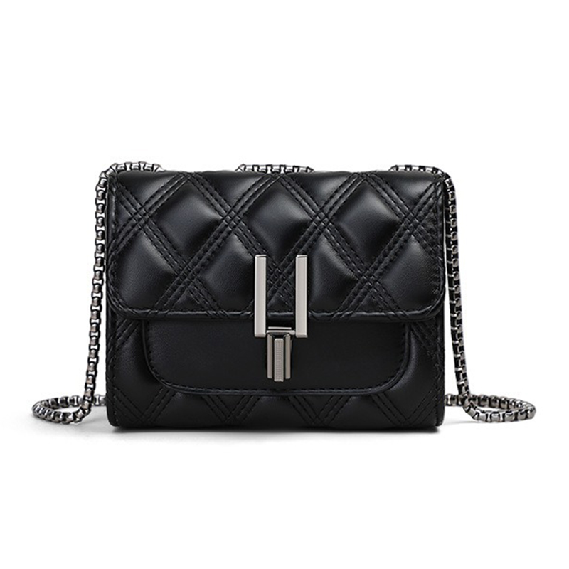 GENUINE LEATHER 2024 Crossbody Summer end Women's Bag Chain Mini Small Square Bag