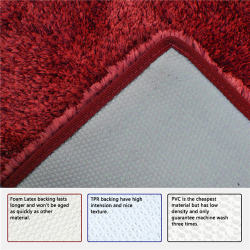 Customizable Backing Weight 800GSM Fluffy Bath Mat Luxury Plush Bath Rugs