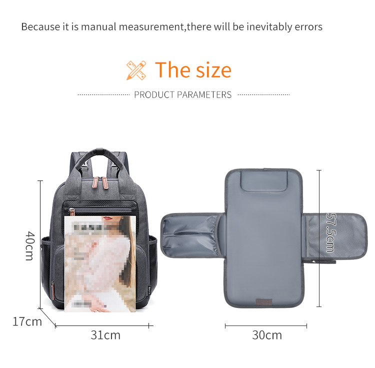Luxury Mommy Travel Waterproof Baby Diaper Backpack Multifunctional Laptop Bag for Mom&Dad Diaper Bag
