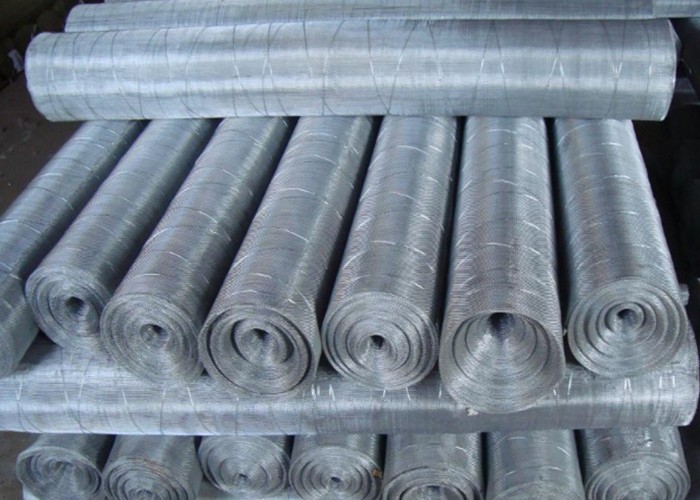2- 50 Mesh Galvanized Steel Wire Mesh 1m 1.2m Woven Hardware Cloth For Sieving