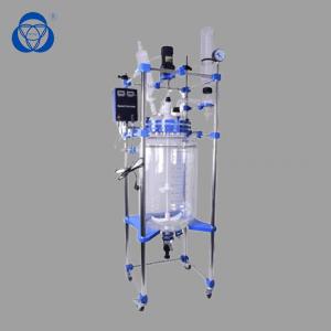 China 10L Jacketed Glass Reactor , Lab Glass Reactor For Pharmaceutical Industry wholesale