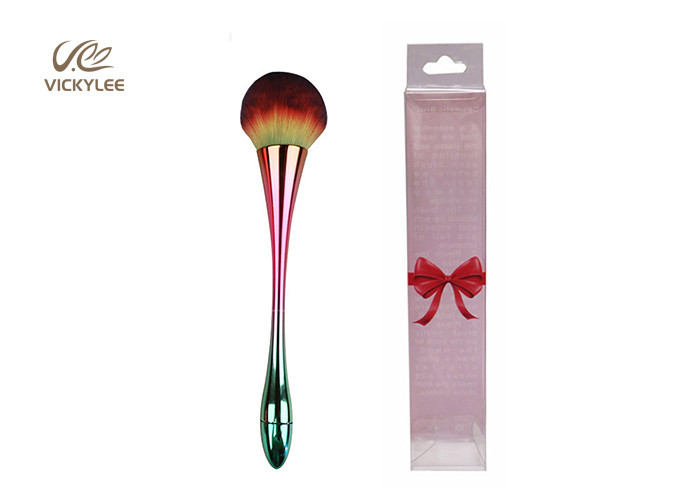 Silky Artificial Fiber colored 6.1 inch Facial Makeup Brushes