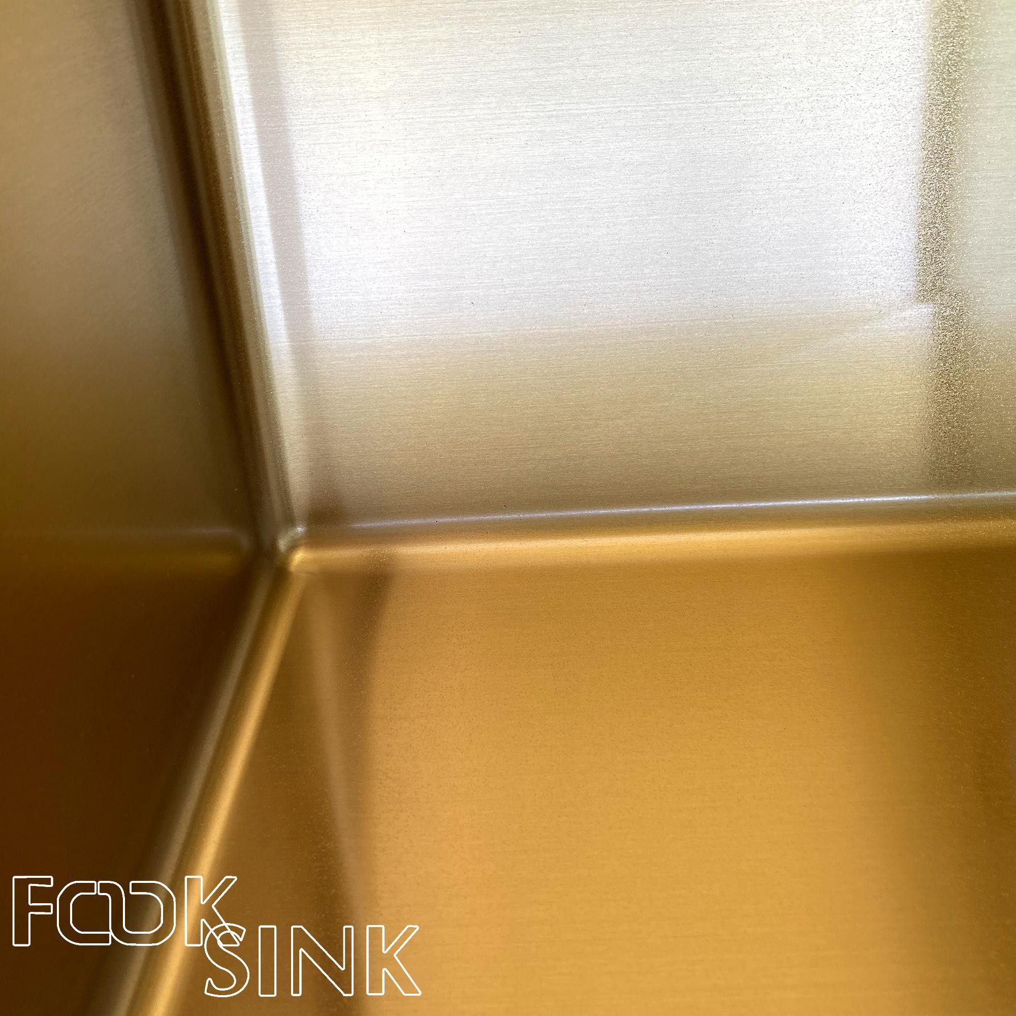 Undermount Nano PVD Stainless Steel Sink 30'' Single Bowl Gold