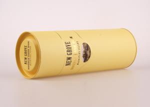 China Customised Movable Lid Yellow Wine Bottle Gift Tube / Cardboard Paper Tubes wholesale