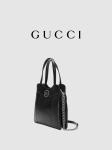 Leather Palladium Tone Gucci Tote Mini Classic Silhouettes