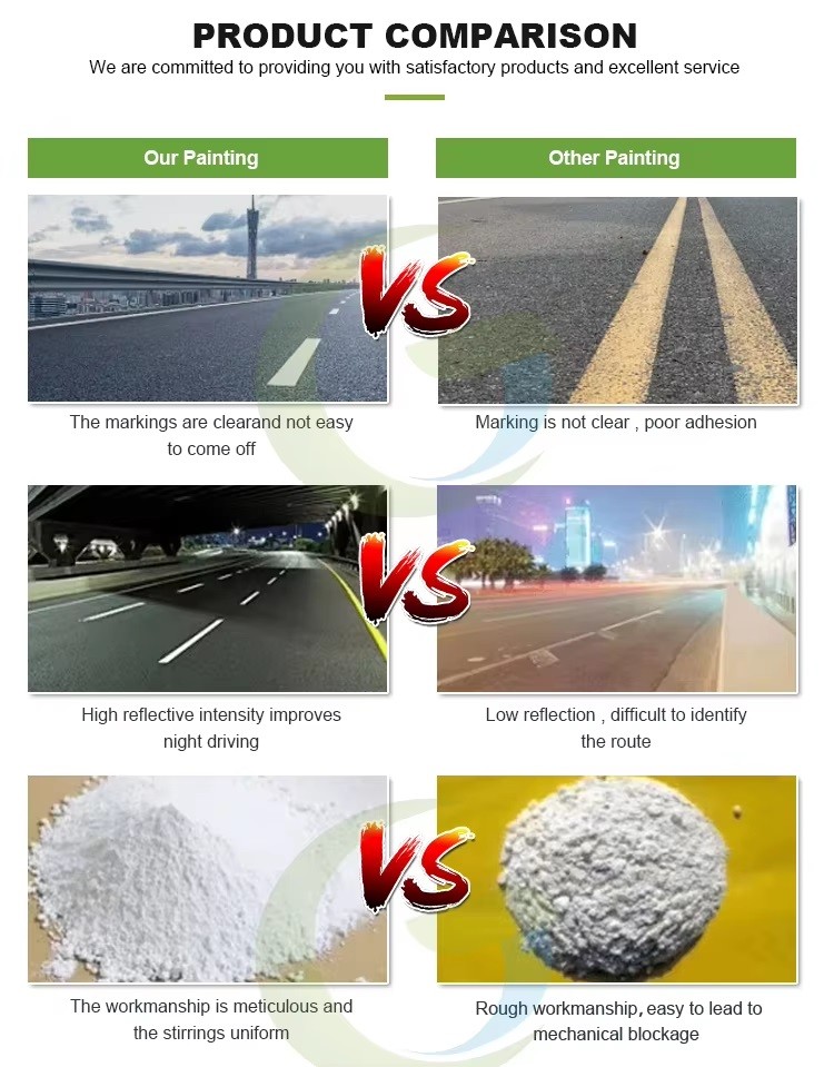 Customizable Reflective Hot Melt Line Marking Paint 30% Glass Bead Thermoplastic Road Marking Paint