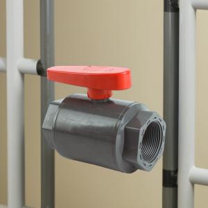 China OEM Manufactured PVC Two-Piece Ball Valve STANDARD Thickness Round Handle Free Samples wholesale