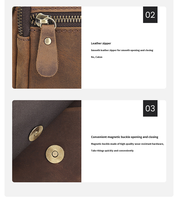 Designer Custom Logo Men'S Messenger Bag With Availiable Sample Genuine Leather