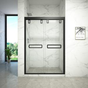 China Toughened Glass Double Sliding Door For Shower Room wholesale