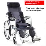 Extra Wide 24" 200kg Lightweight Foldable Wheelchair Aluminum Alloy