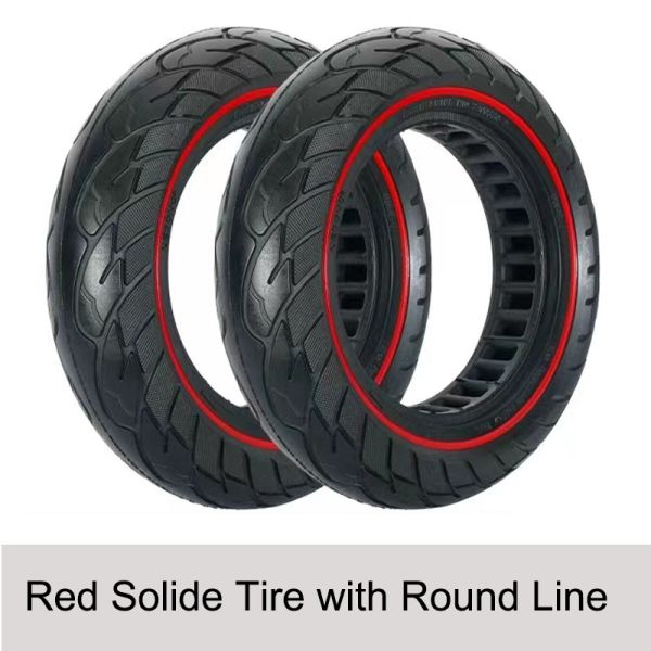 Solid Rubber Tire 10*2.5 Electric Scooter Elastic Honeycomb Tyre with Colorful Lines for Ninebot Max G30/G30D/G30P