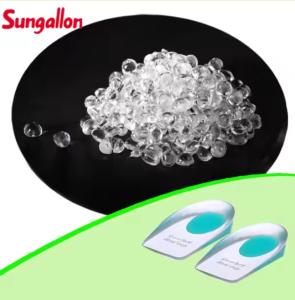 China Transparent 95A Hardness Thermoplastic Rubber For Insoles And Foot Care Products wholesale
