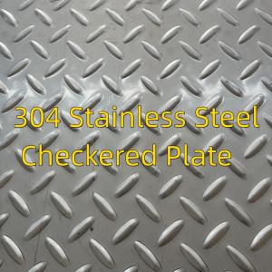 China Hot Rolled Tear Drop 3-6mm 1500*3000mm Antiskid Patterned Textured 304 Stainless Steel Checkered Plate wholesale