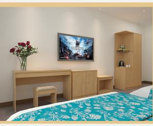 China Wood Hotel Bedroom Furniture TV Table / Side Table Modern Appearance wholesale