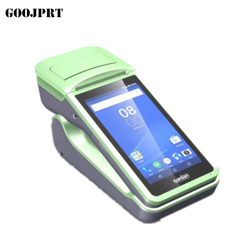 Mobile Wireless Handheld POS Terminal With Built In 58mm Thermal Printer