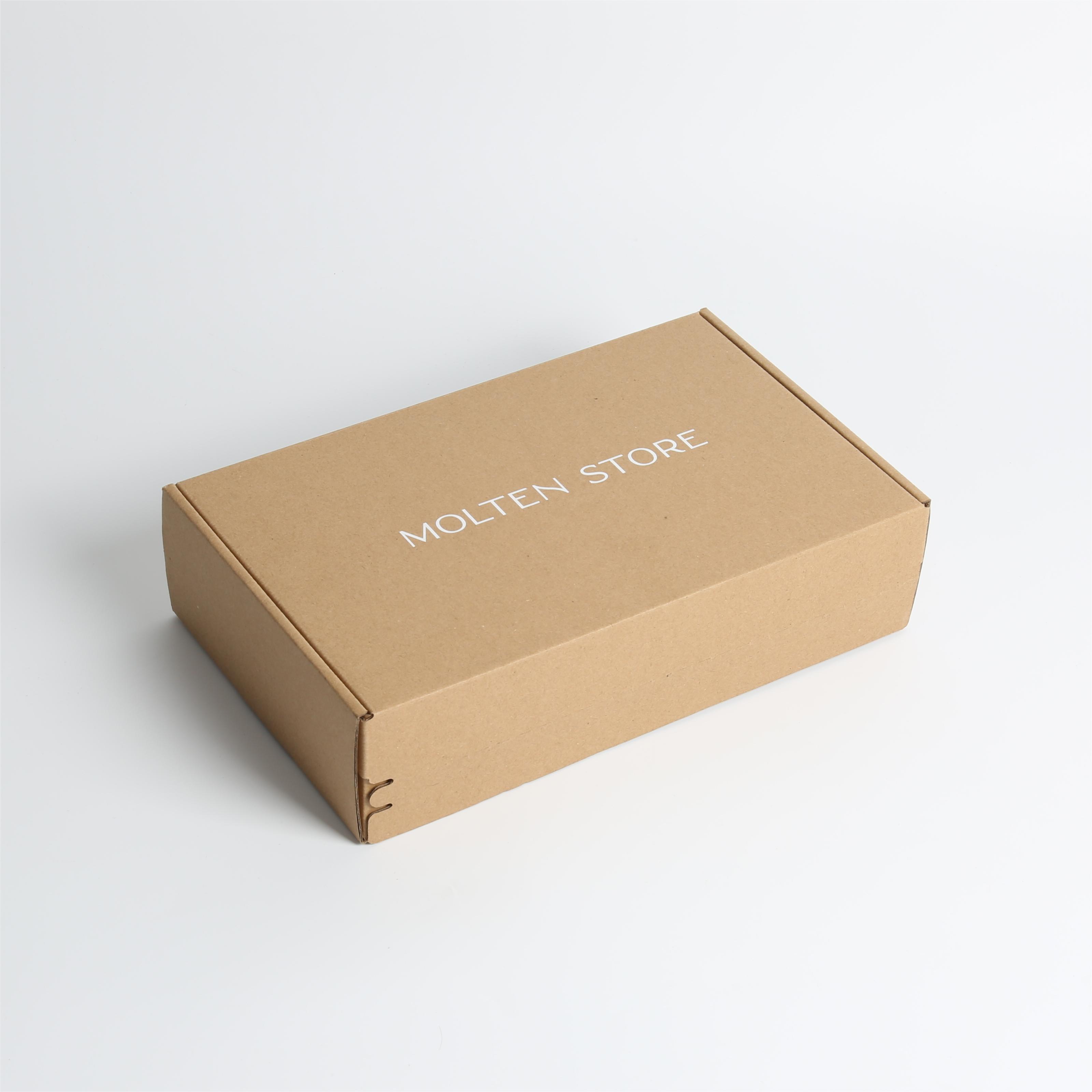 Silver White High Strength Kraft Corrugated Zipper Paper Box with Custom Printing
