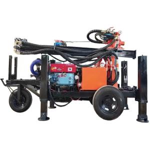 China Trailer Mounted Water Well Drill Rig 130m Full Hydraulic For Shallow Wells wholesale