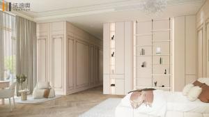 China Arched Stainless Steel Bedroom Wardrobe with Integrated Desk wholesale