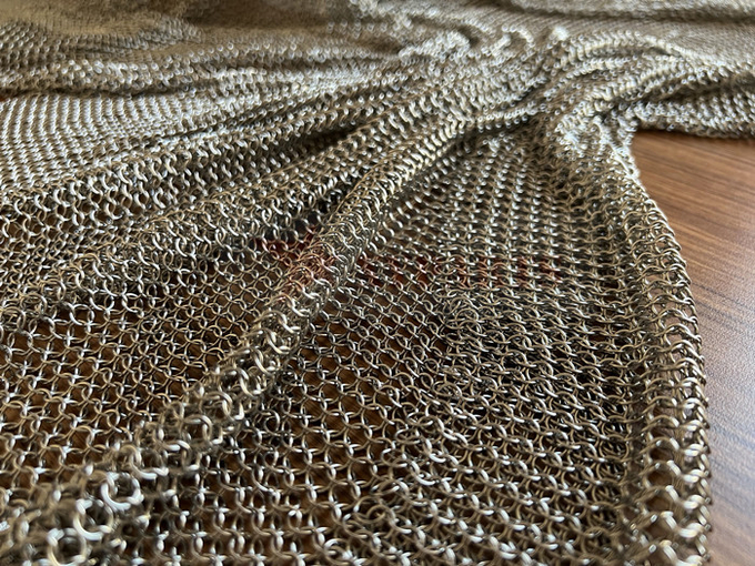 7mm And 12mm Stainless Steel Ring Mesh Curtain For Space Decoration 0