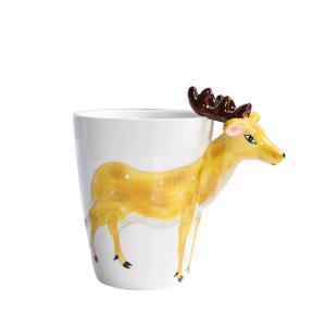 China 450ml Three Dimensional Hand Painted Ceramic Coffee Mugs wholesale