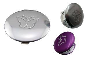 China Butterfly Diamond cosmetic mirror wholesale