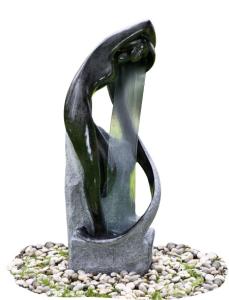 China Multi Shape Sculpture Water Fountains Garden Statue Fountains White / Black Color wholesale