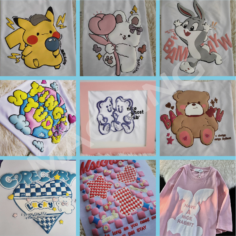 Heavy Cotton Plain Graphic Oversized Foam Screen Printing Men's T-Shirts with Custom Logo