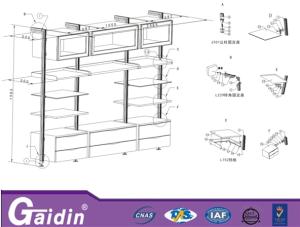 China Household save spacing aluminium storage shelving systems wardrobe fittings walk in wardrobes closets wholesale